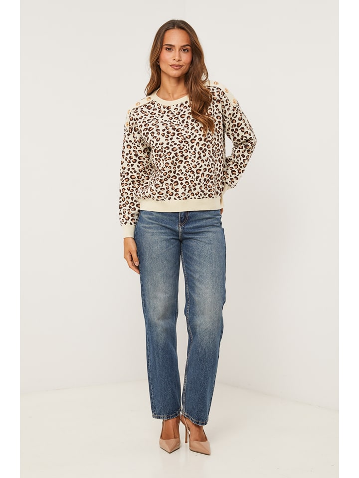 Soft Cashmere Sweter w kolorze kremowo-brązowym rozmiar: 34/36