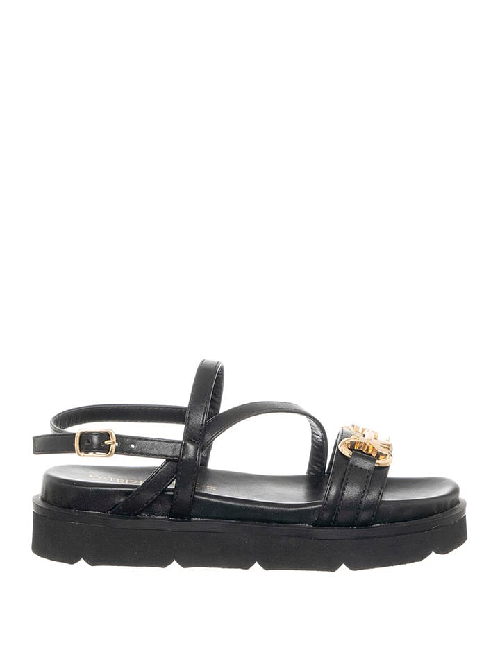 Patrizia Pepe Skórzane sandały w kolorze czarnym rozmiar: 39