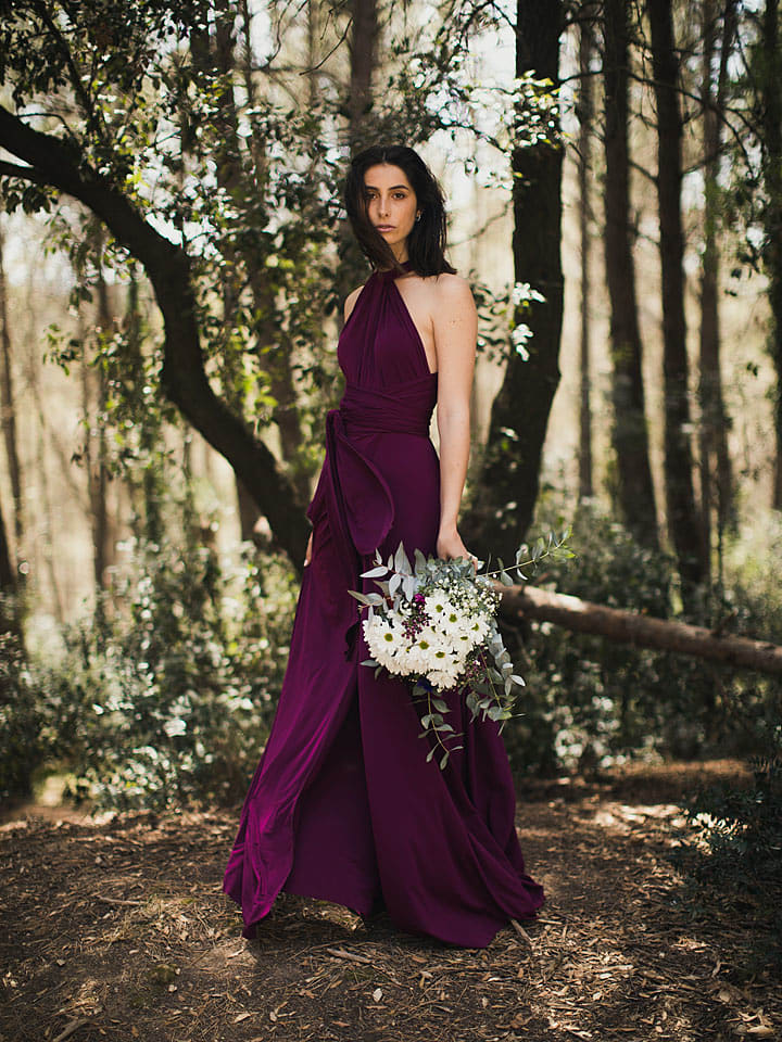 Ceylan Sukienka w kolorze ciemnofioletowym rozmiar: 34-44