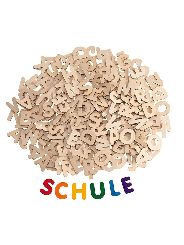 SUNNYSUE 300-częściowy zestaw drewnianych literek - 3+ rozmiar: onesize