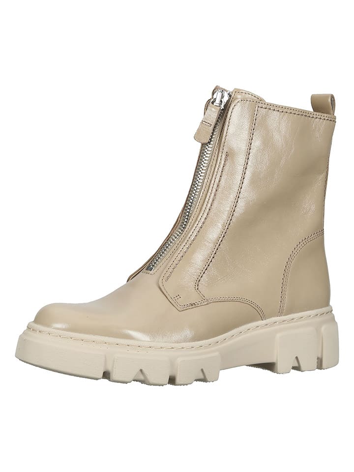 Gabor Skórzane botki w kolorze beżowym rozmiar: 41