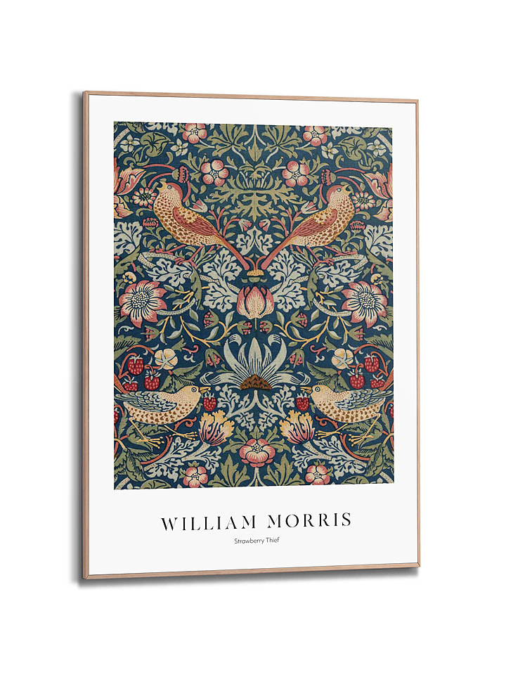 Orangewallz Druk artystyczny "William Morris - Strawberry thief" w ramce - 50 x 70 cm rozmiar: 50x70 cm