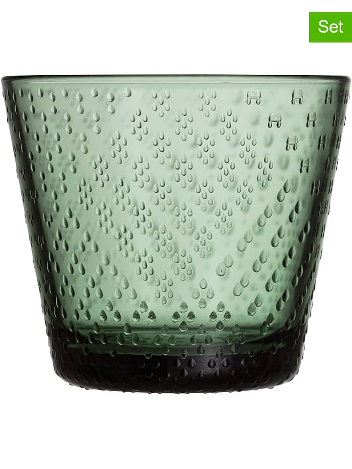 iittala Szklanki (2 szt.) "Tundra" w kolorze zielonym - 290 ml rozmiar: onesize