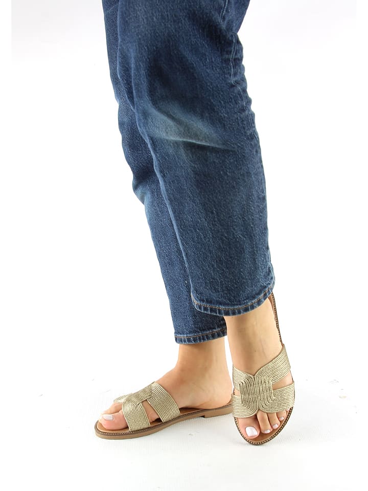 Sixth Sens Klapki w kolorze złotym rozmiar: 37