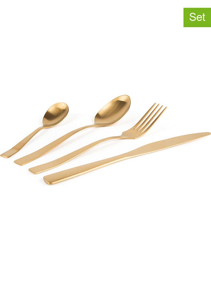 Trendy Kitchen by EXCÉLSA 16-częściowy zestaw sztućców w kolorze złotym rozmiar: onesize