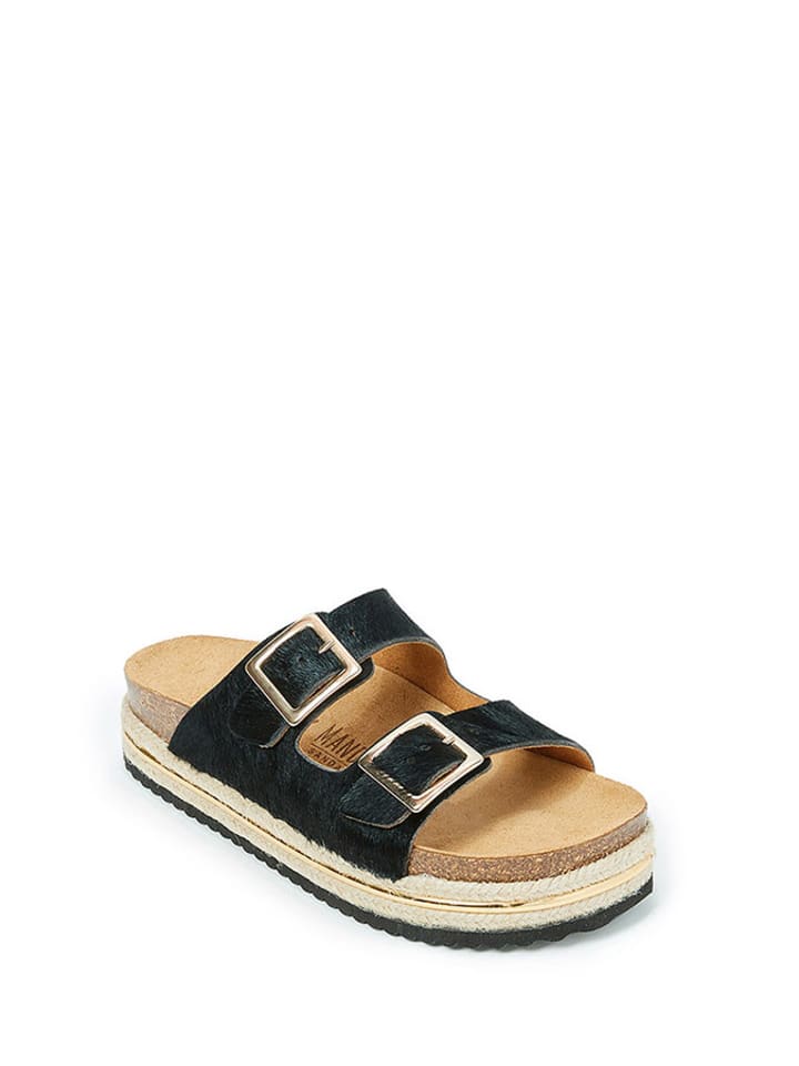 Mandel Skórzane klapki w kolorze czarnym rozmiar: 41