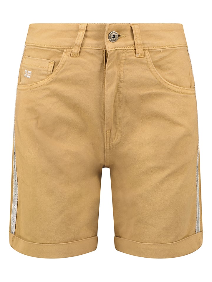 Geographical Norway Szorty "Perlate" w kolorze beżowym rozmiar: 38