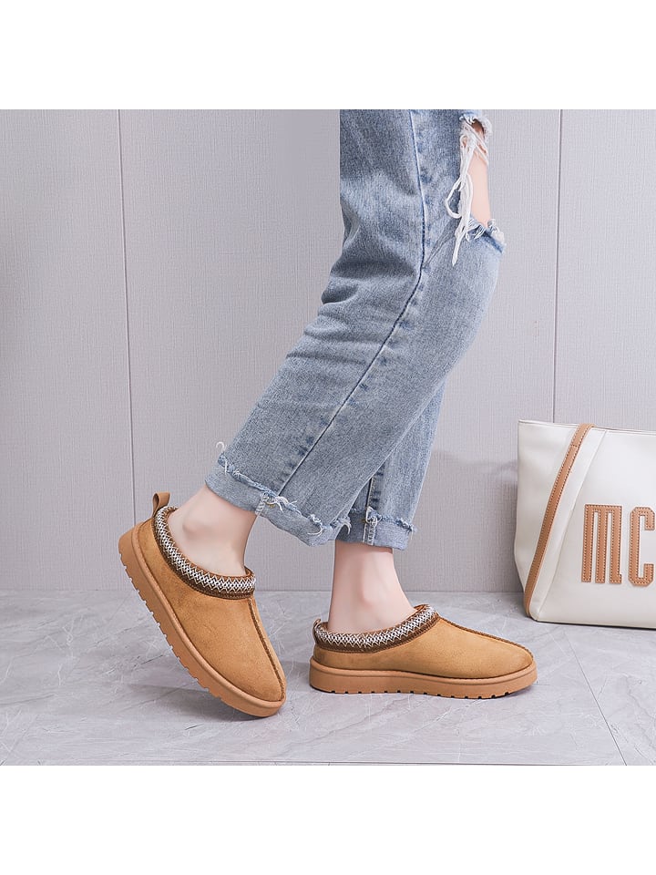 C'M Kapcie w kolorze jasnobrązowym rozmiar: 37