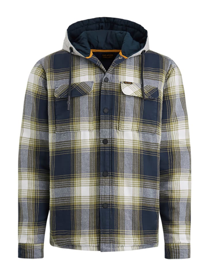 PME Legend Kurtka koszulowa w kolorze granatowo-białym rozmiar: M