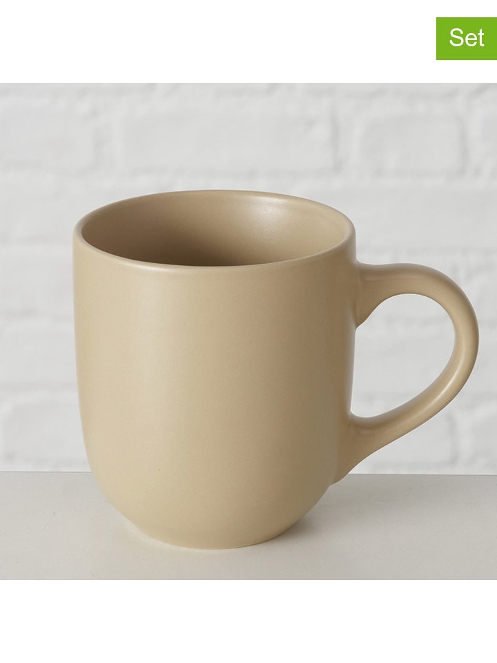 Boltze Kubki (2 szt.) "Pastell" w kolorze beżowym - 300 ml rozmiar: onesize
