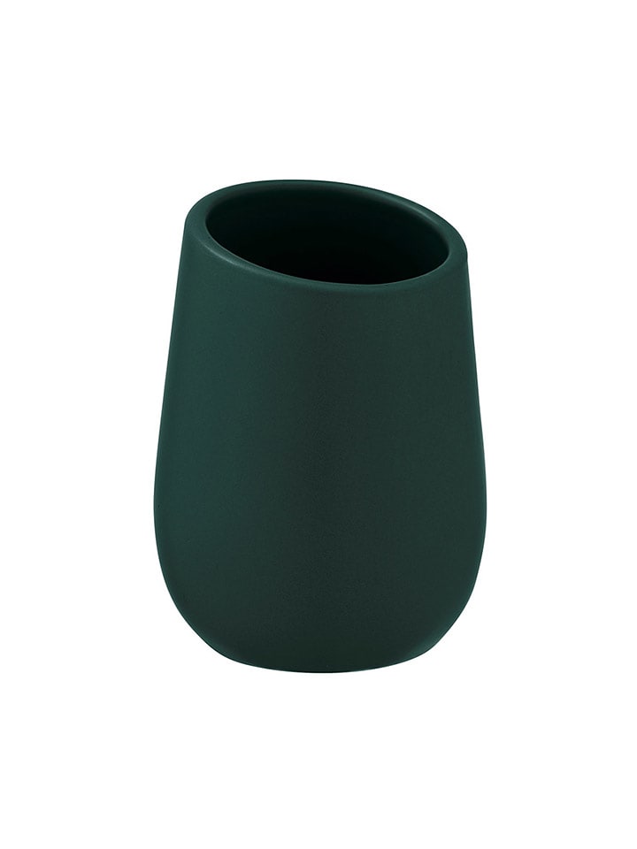 Wenko Kubek łazienkowy "Badi" w kolorze ciemnozielonym - wys. 11 cm x Ø 8 cm rozmiar: onesize