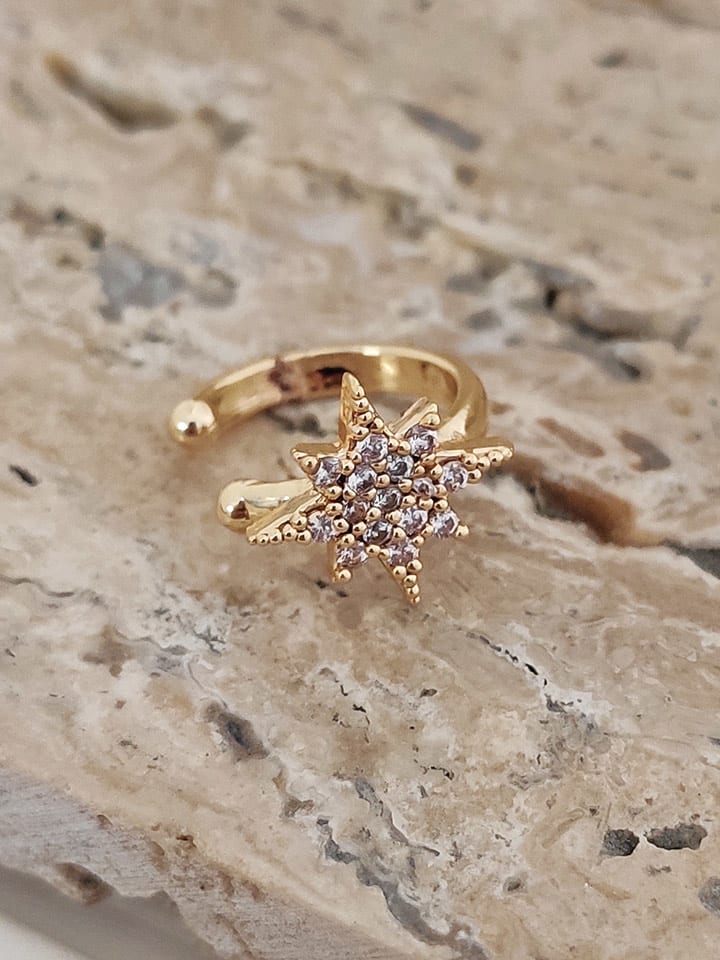 Nakkash Pozłacane nausznice z cyrkoniami rozmiar: onesize