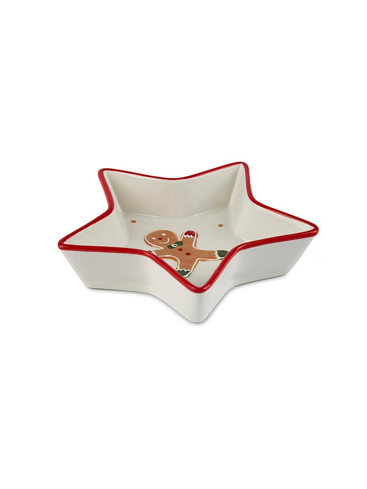 Trendy Kitchen by EXCÉLSA Miska w kolorze biało-czerwonym do serwowania - 17,5 x 17,5 cm rozmiar: onesize