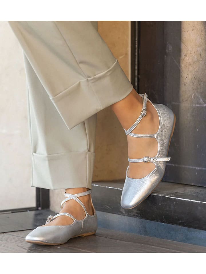 Bellucci Baleriny w kolorze srebrnym rozmiar: 37