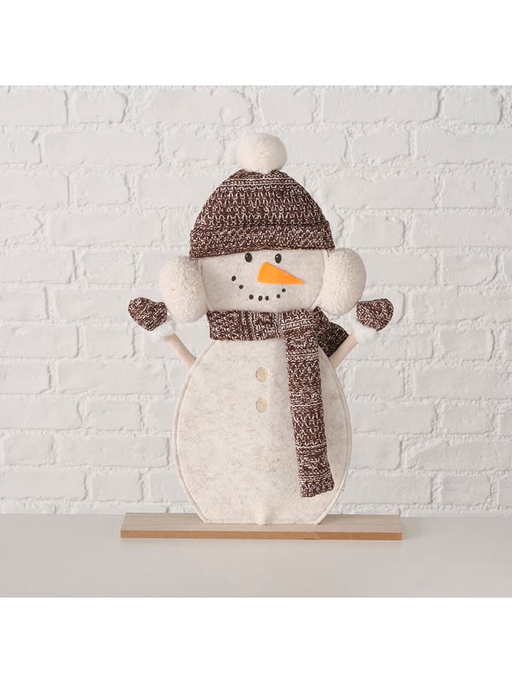 Boltze Figurka dekoracyjna "Frosty" w kolorze biało-brązowym - 42,5 cm rozmiar: onesize