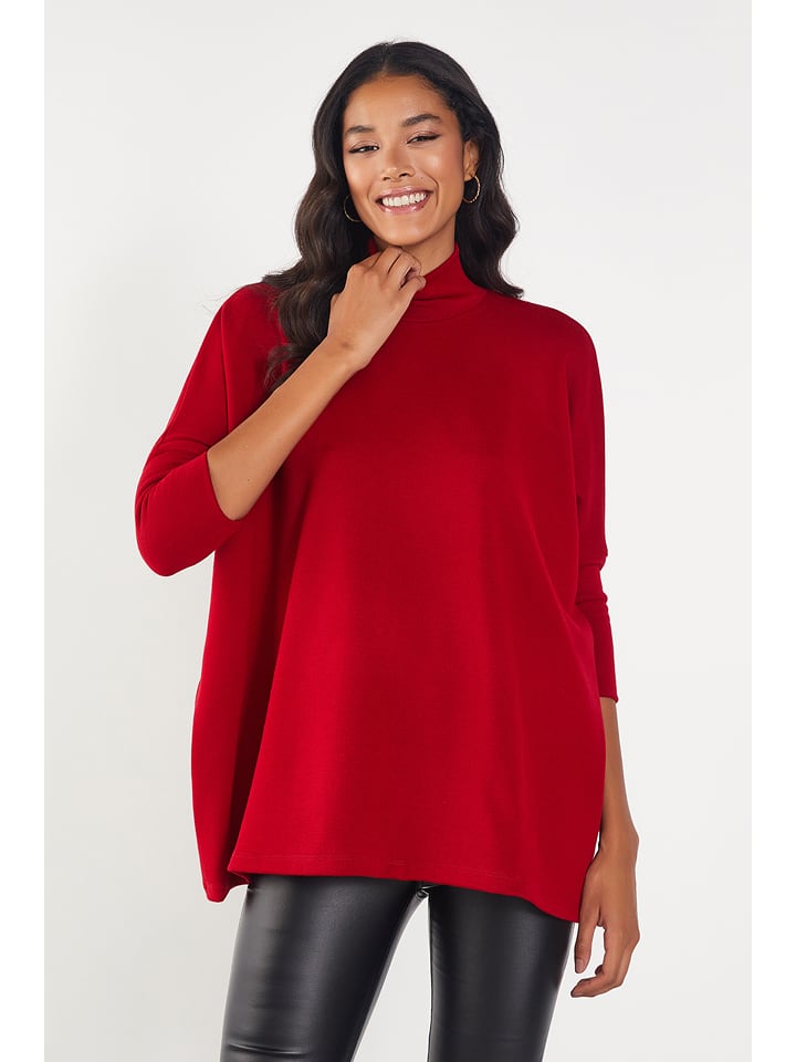 Milan Kiss Ponczo w kolorze czerwonym rozmiar: M