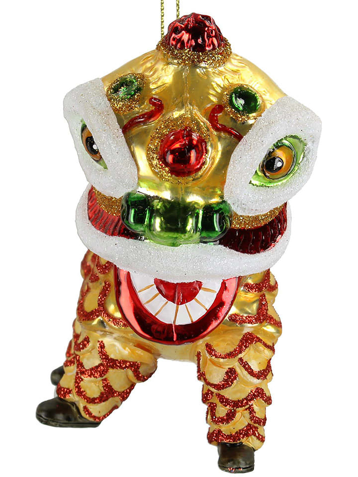 Kersten Bombka ''Chinese Lion'' w kolorze złotym - wys. 11 cm rozmiar: onesize
