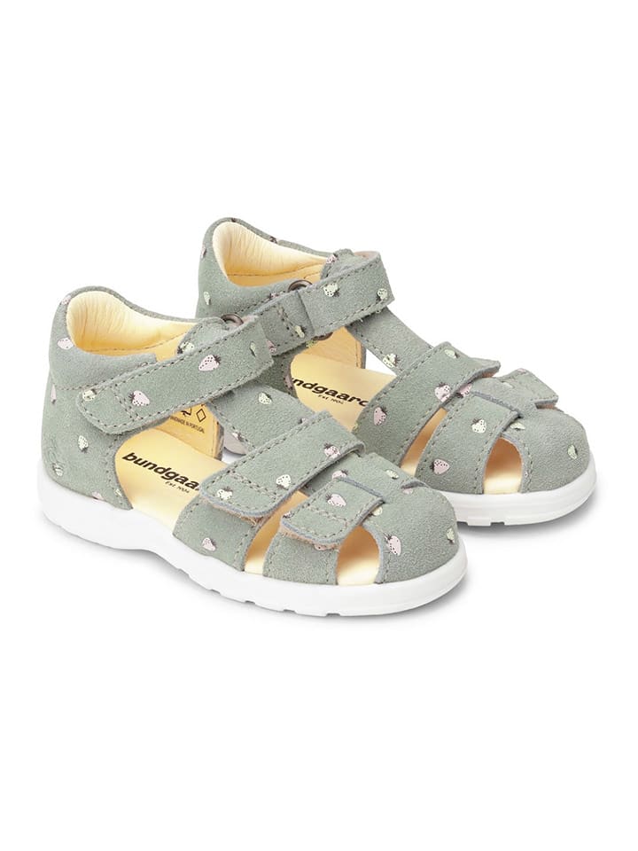 Bundgaard Skórzane półsandały "Sofus" w kolorze zielonym rozmiar: 23