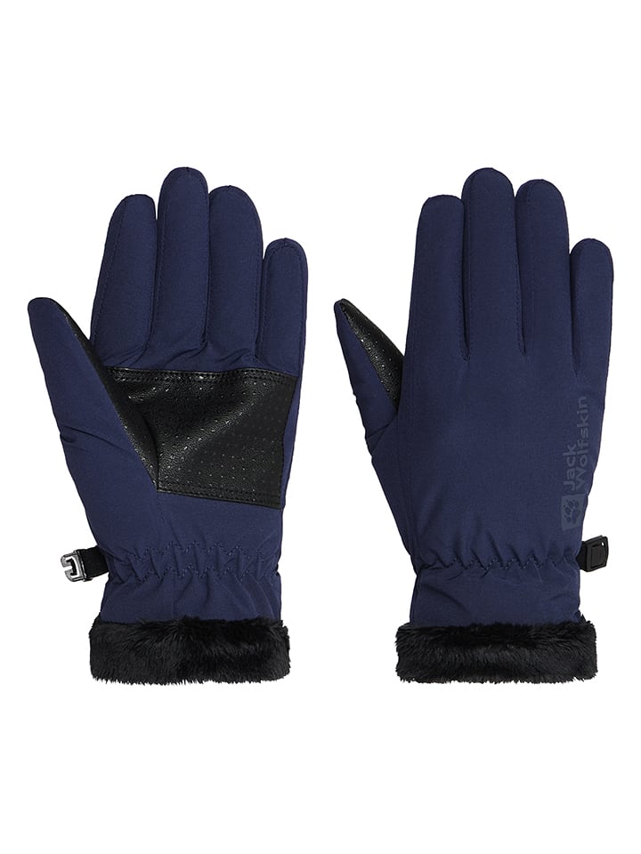 Jack Wolfskin Rękawiczki softshellowe "Highloft" w kolorze granatowym rozmiar: 140