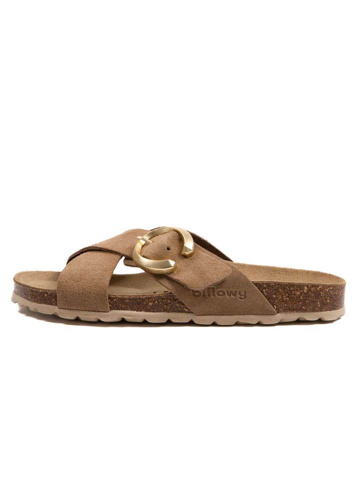 billowy Skórzane klapki w kolorze brązowym rozmiar: 37