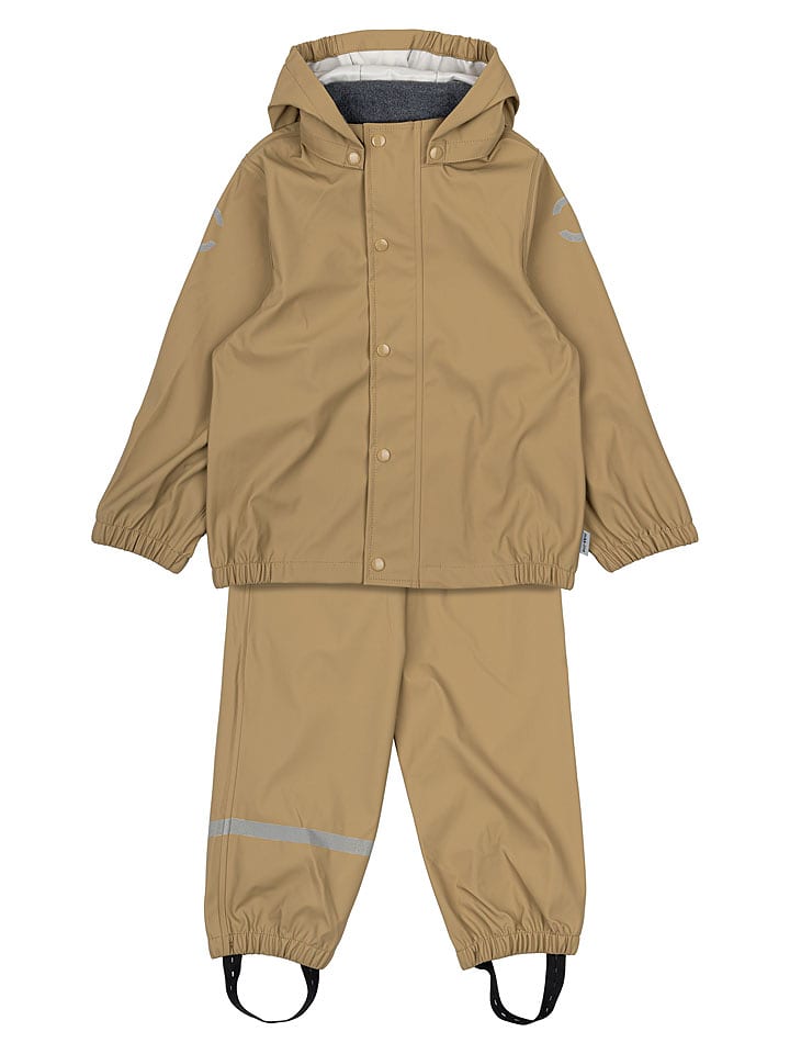 mikk-line 2-częściowy zestaw przeciwdeszczowy w kolorze jasnobrązowym rozmiar: 98