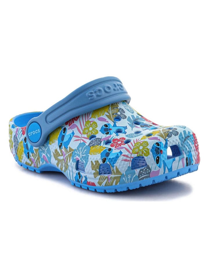 Crocs Chodaki "Classic" w kolorze niebieskim ze wzorem rozmiar: 25/26