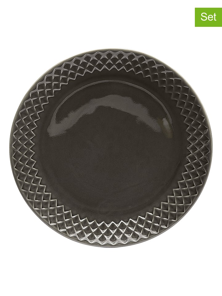 Sagaform Talerzyki deserowe (6 szt.) w kolorze antracytowym - Ø 20 cm rozmiar: onesize