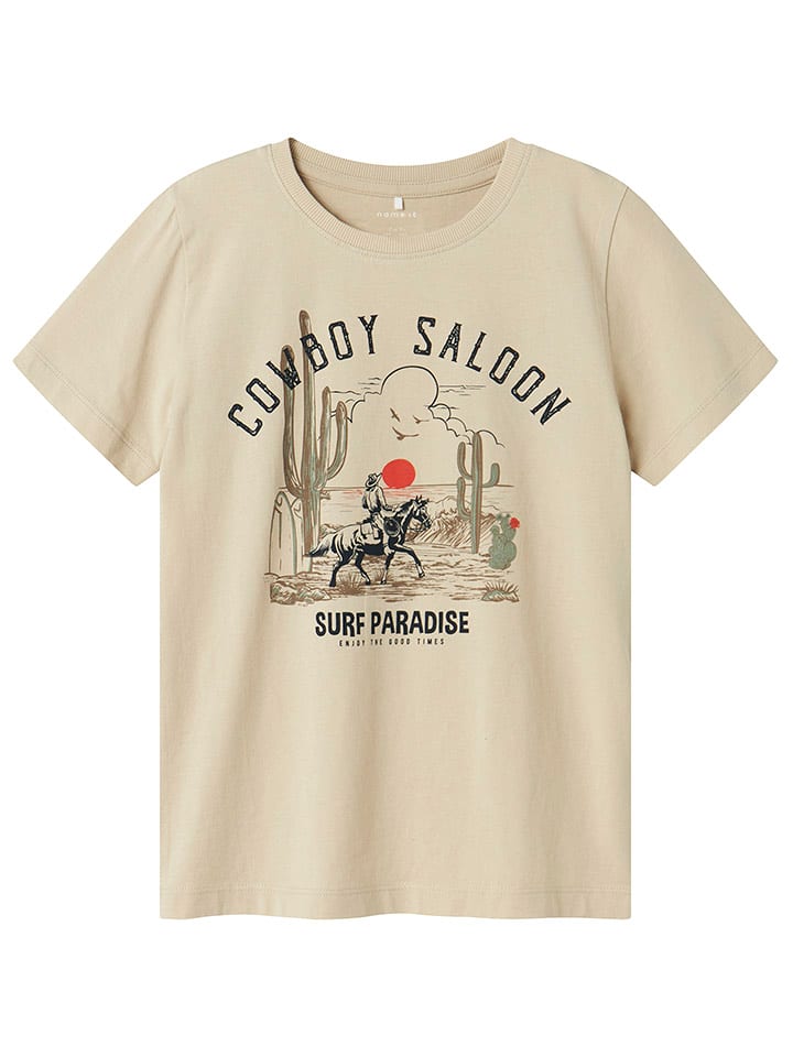 name it Koszulka "Haldi" w kolorze beżowym rozmiar: 146/152