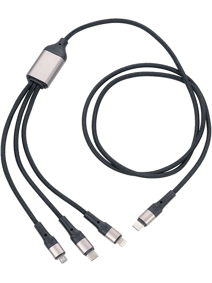 Troika Kabel w kolorze czarnym do szybkiego ładowania - dł. 120 cm rozmiar: onesize