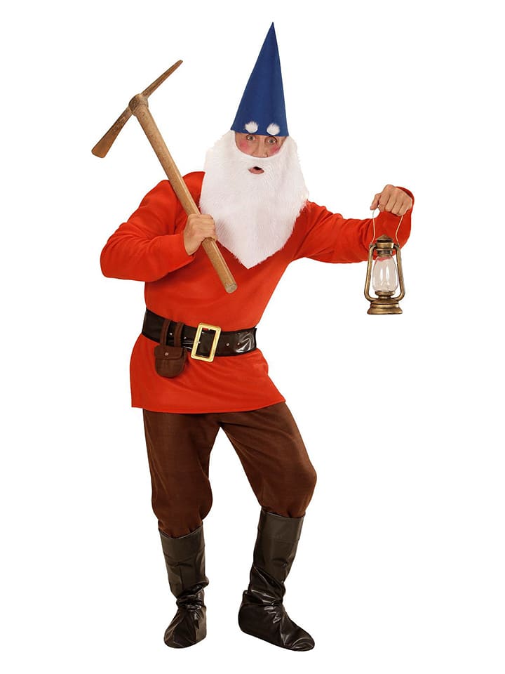 Carnival Party 5-częściowy kostium w kolorze brązowo-czerwonym rozmiar: L