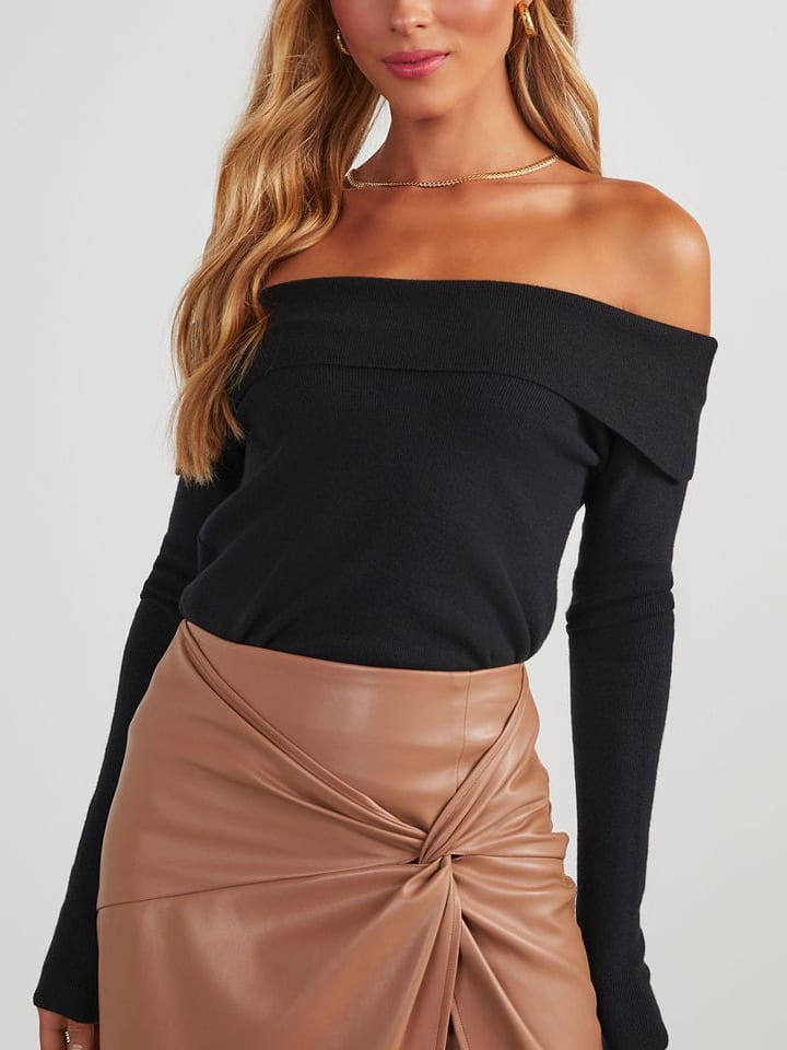 Milan Kiss Sweter w kolorze czarnym rozmiar: M