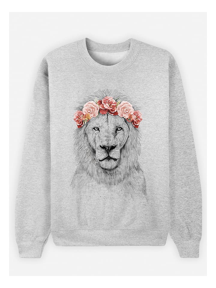 WOOOP Bluza "Festival Lion" w kolorze szarym rozmiar: S