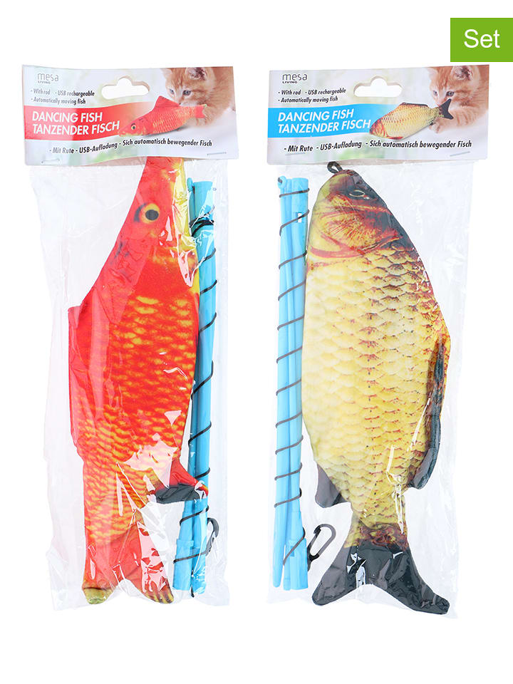 Edco Zabawki (2 szt.) w kolorze pomarańczowo-żółtym dla kota - 30 x 23 cm rozmiar: onesize