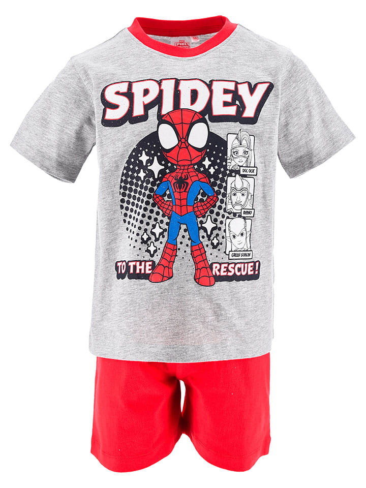 Spidey and his amazing friends Piżama "Spidey i super-kumple" w kolorze czerwono-szarym rozmiar: 104