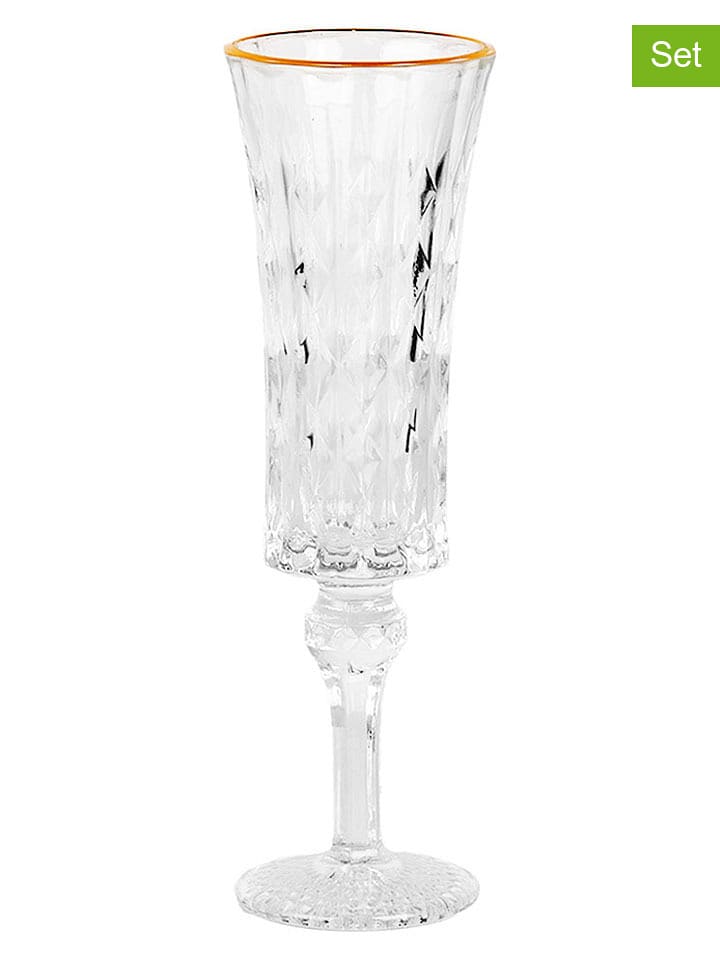 Clayre & Eef Kieliszki (6 szt.) do szampana - 100 ml rozmiar: onesize