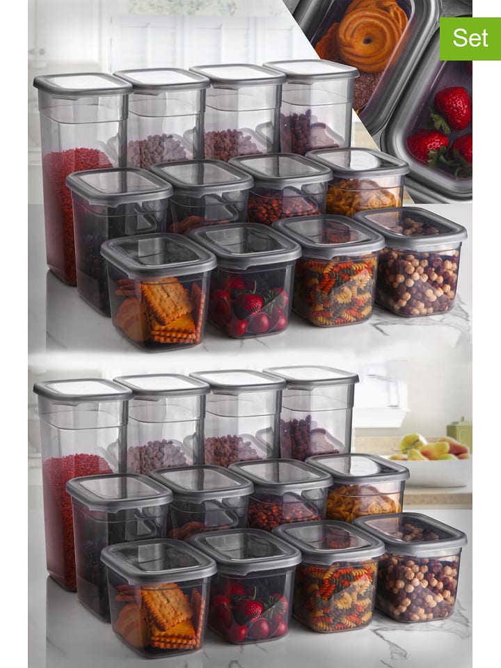 Violeta Home Pojemniki (24 szt.) w kolorze szarym rozmiar: onesize