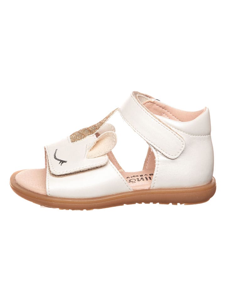 lamino Skórzane sandały w kolorze białym rozmiar: 30