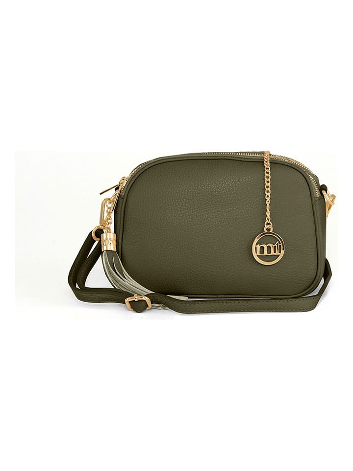 Mia Tomazzi Skórzana torebka "Gradisca" w kolorze zielonym - 22,5 x 16 x 7 cm rozmiar: onesize