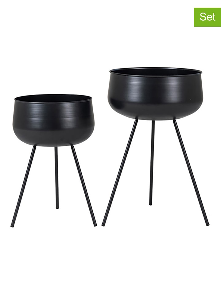 House Nordic Doniczki (2 szt.) w kolorze czarnym rozmiar: onesize