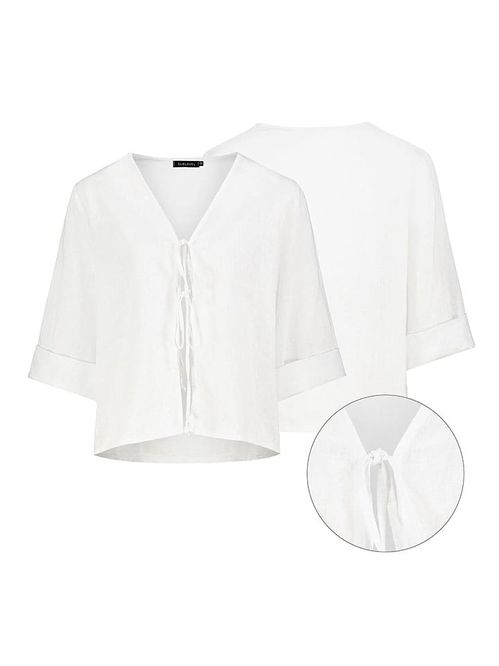 Eight2Nine Bluzka w kolorze białym rozmiar: M/L