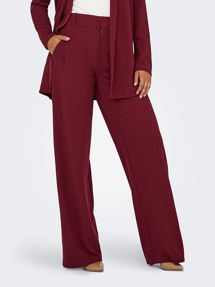 JDY Spodnie "Geggo" w kolorze czerwonym rozmiar: S/L32