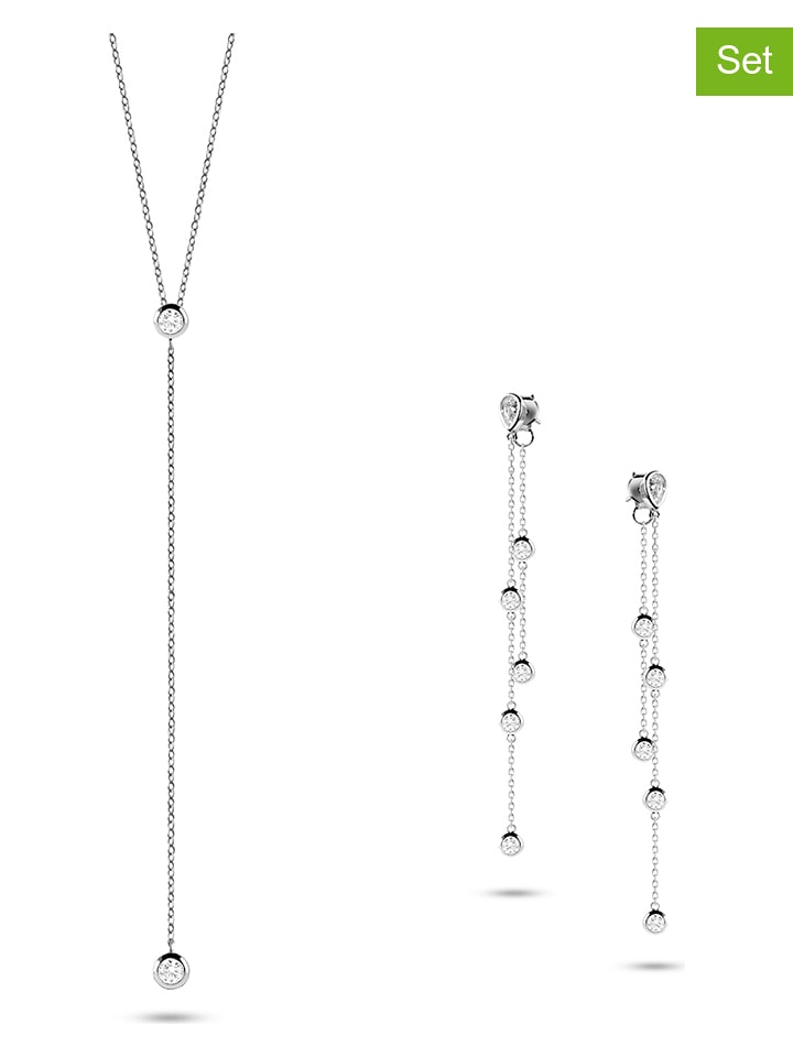 Eclat d'Argent 2-częściowy zestaw biżuterii rozmiar: onesize