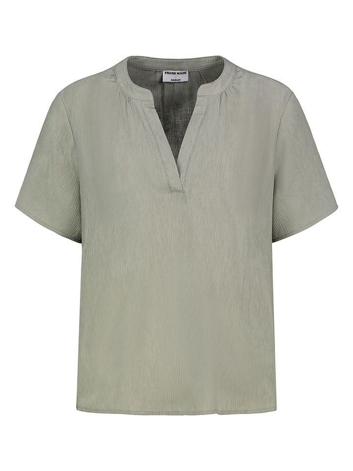 Fresh Made Bluzka w kolorze khaki rozmiar: XXL