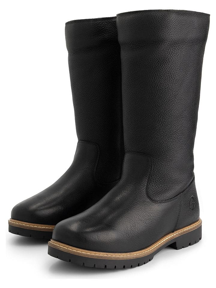 TRAVELIN' Skórzane kozaki "Forde" w kolorze czarnym rozmiar: 38