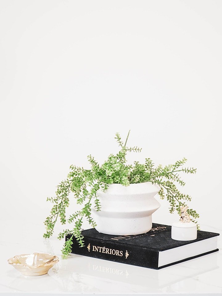 HouseVitamin Doniczka w kolorze białym - wys. 19 x Ø 13 cm rozmiar: onesize