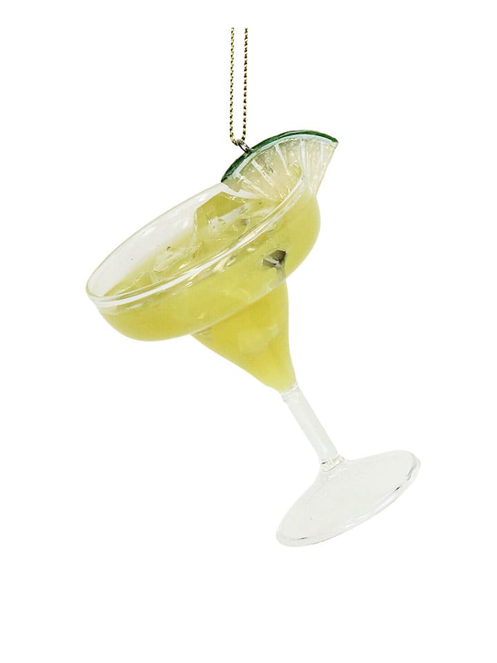 Kersten Ozdoba choinkowa "Cocktail Margarita" w kolorze żółtym - wys. 8 cm rozmiar: onesize