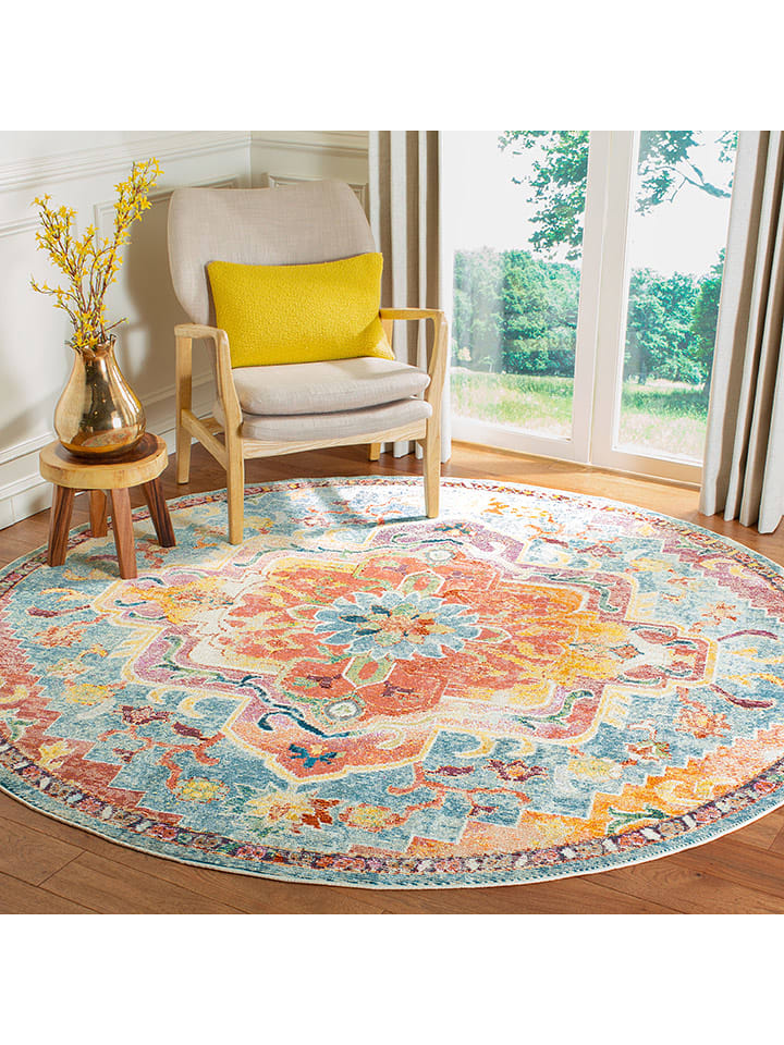 Safavieh Dywan w kolorze ciemnozielono-pomarańczowym rozmiar: 213x213 cm