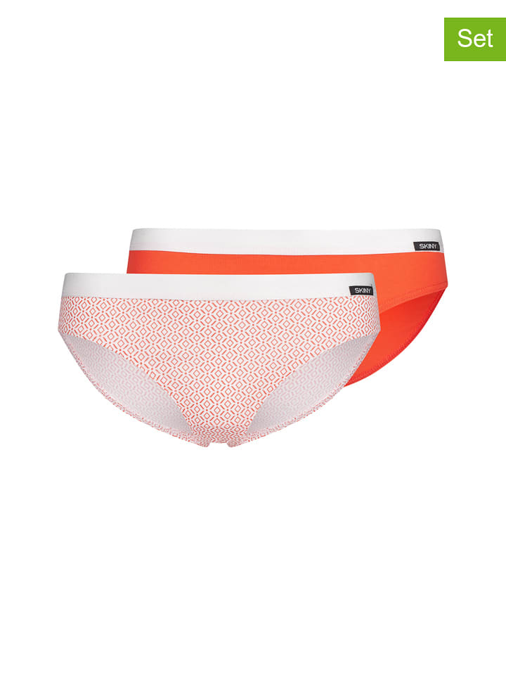 Skiny Majtki (2 pary) w kolorze jasnoróżowym i pomarańczowym rozmiar: 140