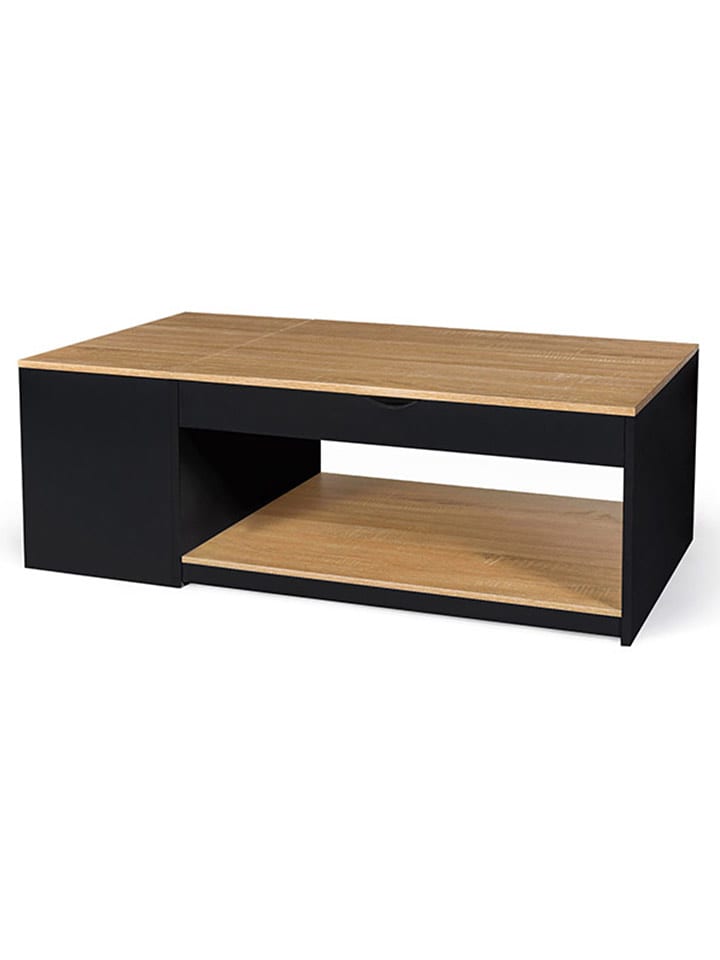 IDOMYA Essentials Ława w kolorze jasnobrązowo-czarnym - 110 x 45 x 60 cm rozmiar: onesize