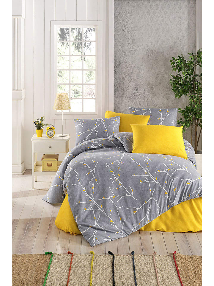 Elizabed Komplet pościeli w kolorze szarym rozmiar: 155x220 cm